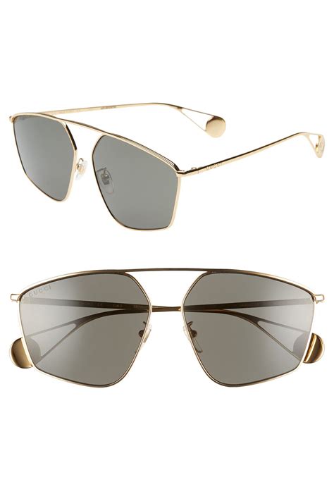 gucci 60mm modified aviator sunglasses|gucci aviator prescription sunglasses.